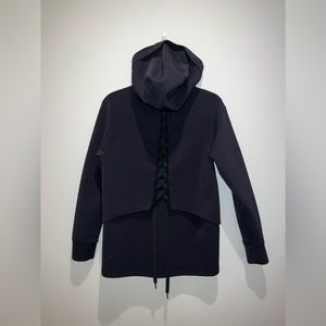 Lululemon Black Tied to You Jacket with Lace-Up Detail, Size 6